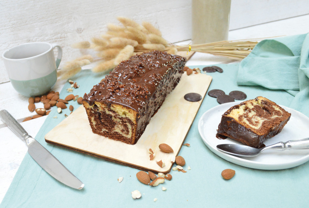 Recette cake marbré glaçage rocher