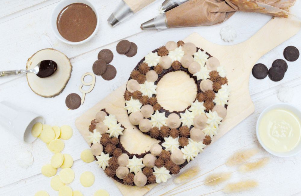 Number cake 3 chocolats facile