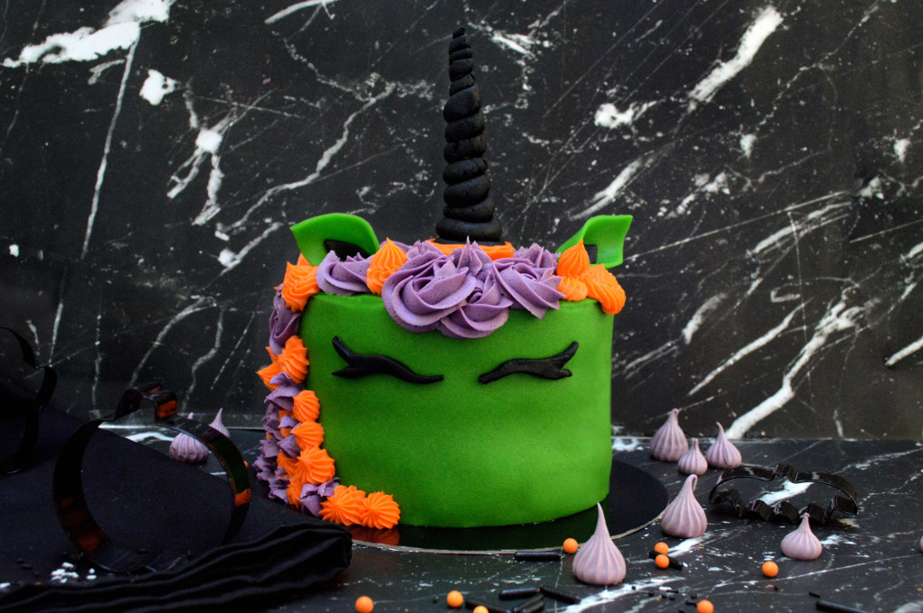 Recette gâteau licorne d'Halloween