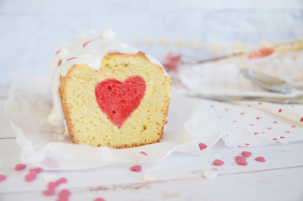 Recette cake surprise Saint-Valentin 