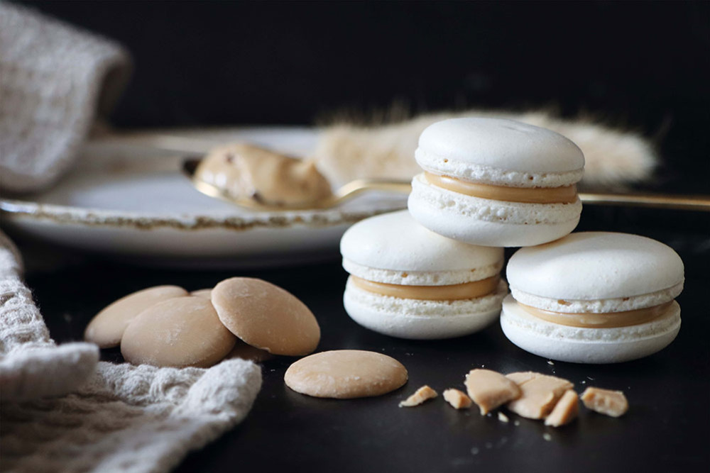 Recette macarons ganache chocolat blond caramel