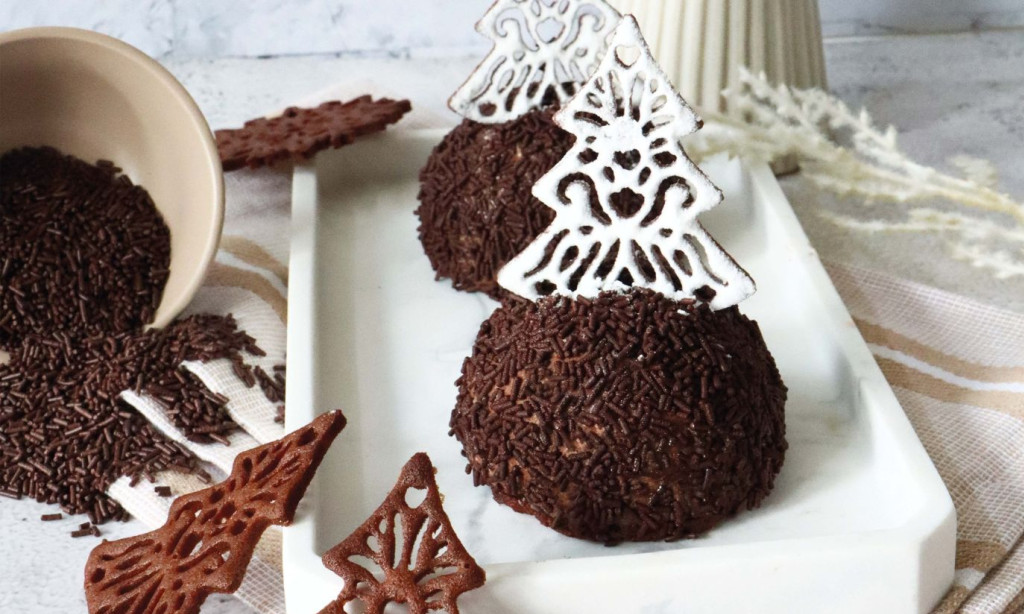 Recette dôme chocolat lait et blanc