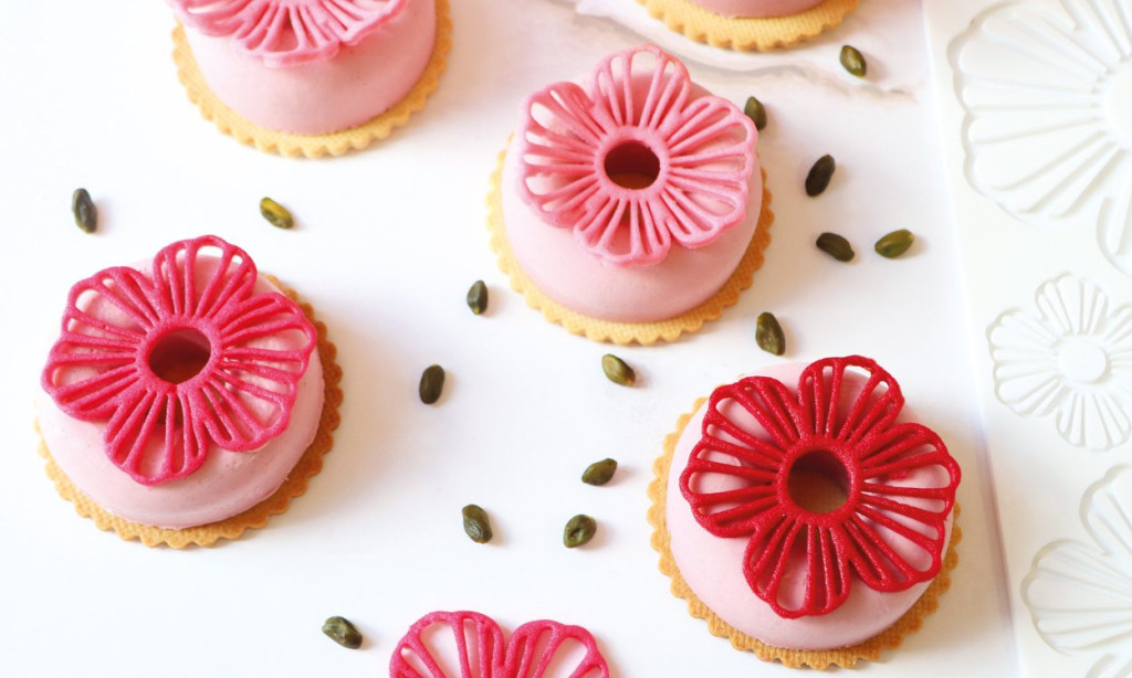 Recette entremets framboises pistaches