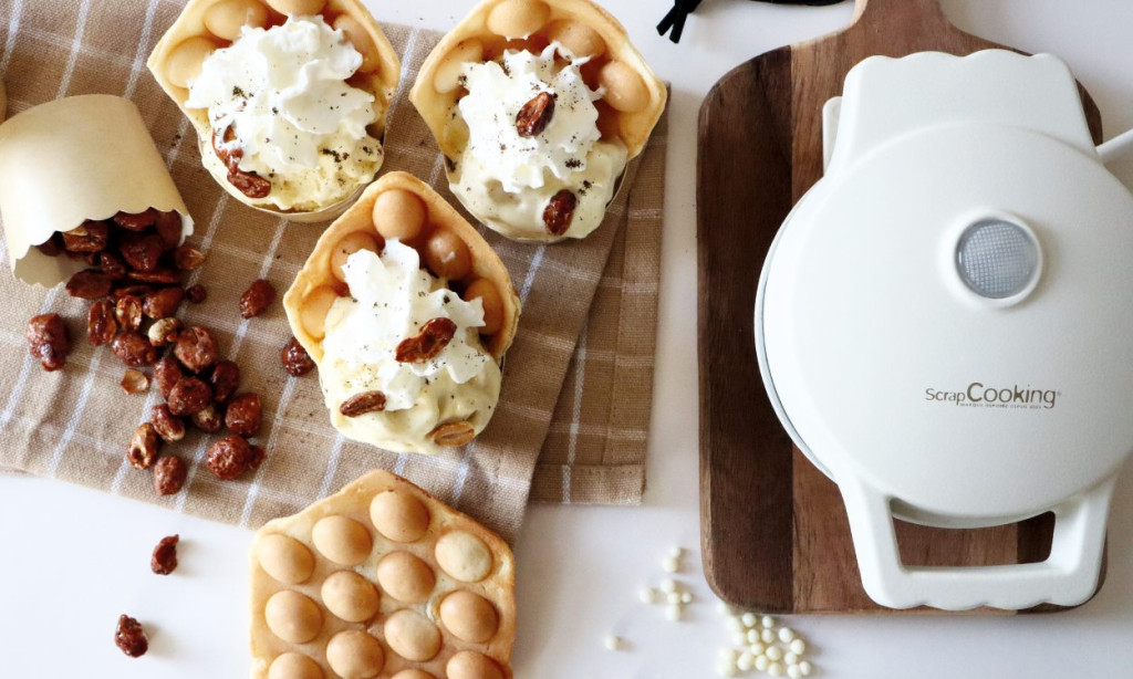 Recette mini bubble waffle moelleuses à la machine