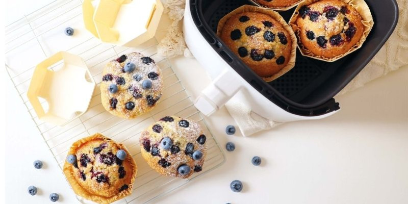 Recette mini moelleux aux myrtilles au air fryer