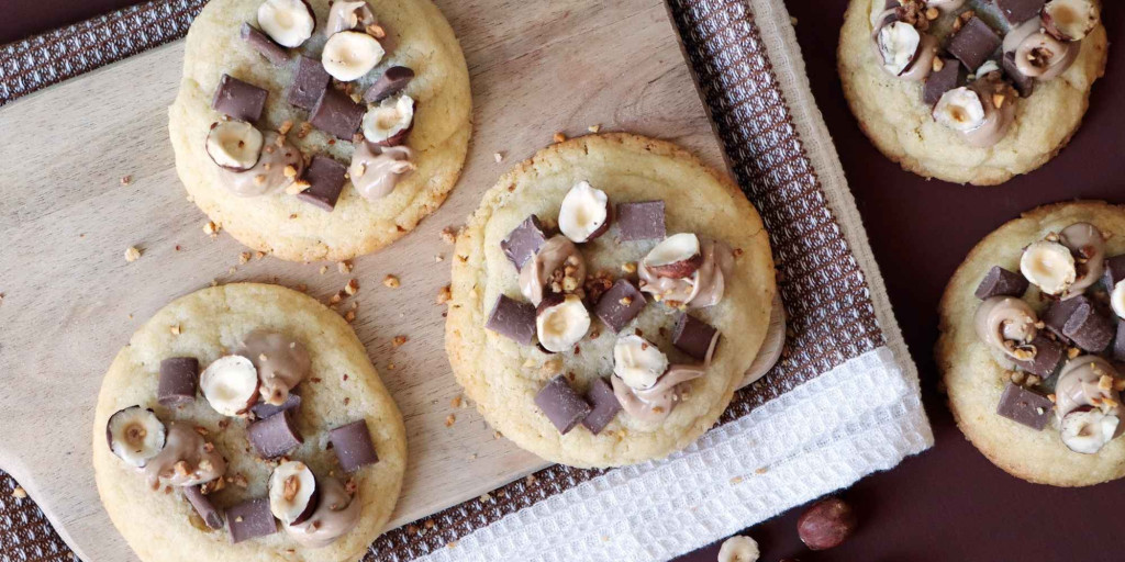 Recette cookies faciles chocolat lait et noisette