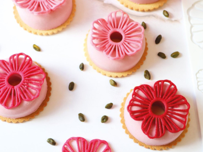 Recette entremets framboises pistaches