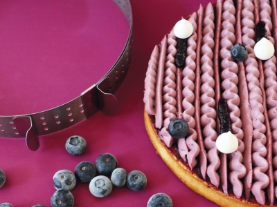 Recette tarte aux myrtilles et ganache vanille