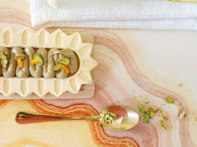 Recette bûche abricot pistache