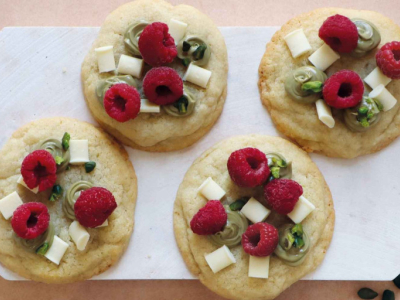 Recette cookies framboise pistache