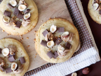 Recette cookies faciles chocolat lait et noisette